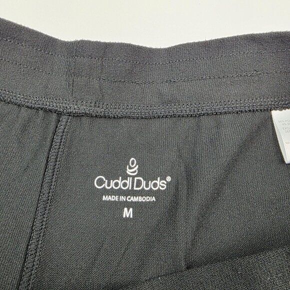 Cuddl Duds M Black Stretch Pull-On Pants Lounge Comfort Soft Cozy Pockets - Picture 5 of 14
